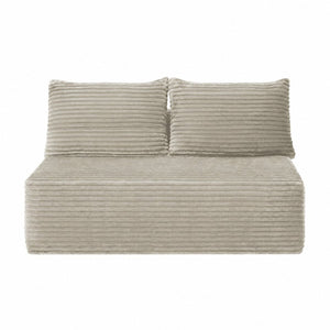 English Elm Over 58 Inch Velvet Sectional Chaise Sofa with Cup Holder for Modern Living Spaces W3975P502916