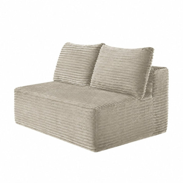 English Elm Over 58 Inch Velvet Sectional Chaise Sofa with Cup Holder for Modern Living Spaces W3975P502916