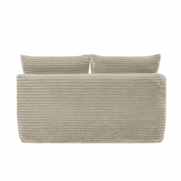 English Elm Over 58 Inch Velvet Sectional Chaise Sofa with Cup Holder for Modern Living Spaces W3975P502916