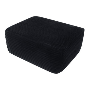 English Elm 373-001/Ottoman//Black/Plush Rectangular Plush Ottoman Low Profile Seating for Modern Living Rooms Black W3975P510432