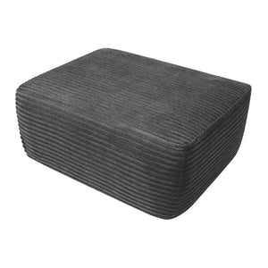 English Elm 373-001/Ottoman//Grey/Plush Corduroy Modular Ottoman for Contemporary Living Room Lounge W3975P510434