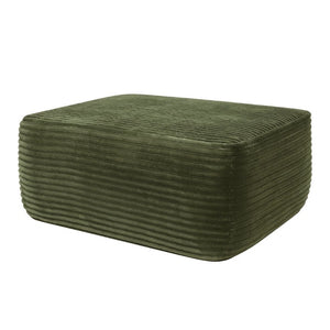 English Elm 373-001/Ottoman//Black/Plush Rectangular Plush Ottoman Low Profile Seating for Modern Living Rooms Green W3975P510436