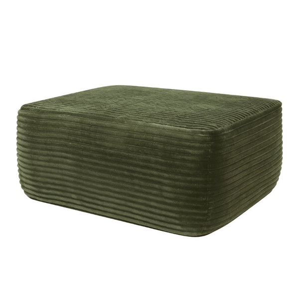 English Elm 373-001/Ottoman//Black/Plush Rectangular Plush Ottoman Low Profile Seating for Modern Living Rooms Green W3975P510436