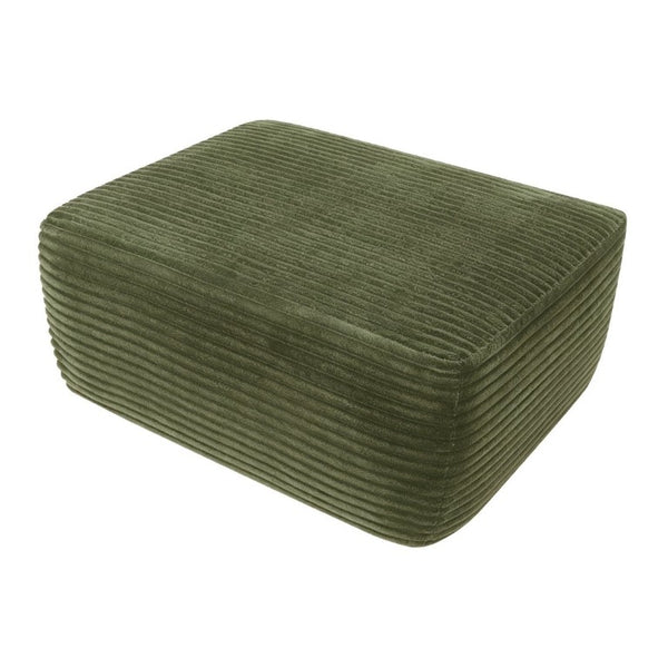 English Elm 373-001/Ottoman//Black/Plush Rectangular Plush Ottoman Low Profile Seating for Modern Living Rooms Green W3975P510436