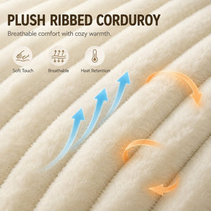 English Elm 58 Inch Cloud Sectional Sofa Plush Corduroy Deep Seating Modular Couch for Living Room W3975P512859