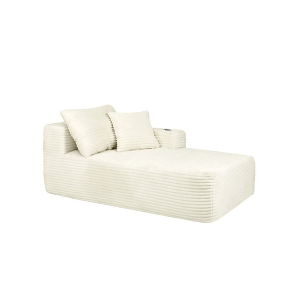 English Elm 38 Inch Modular Cloud Sectional with Chaise Plush Corduroy Deep Seat Living Room Couch W3975P512861