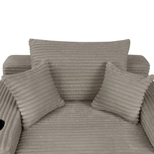 English Elm New Convertible Chaise Lounge Sleeper Sofa with Cup Holder Wide Armrest for Living Room Coffee Plush W3975P515155