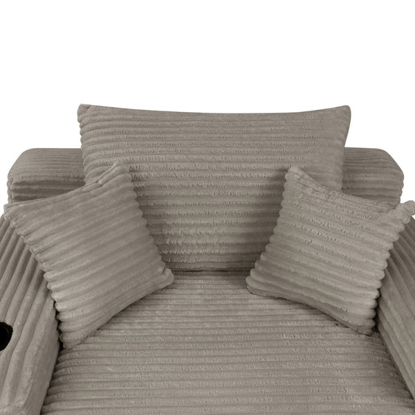 English Elm New Convertible Chaise Lounge Sleeper Sofa with Cup Holder Wide Armrest for Living Room Coffee Plush W3975P515155