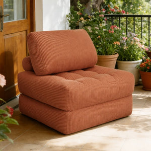 English Elm 70.8Corduroy Oversized Bean Bag Lounge Sofa Plush Cloud Couch for Dorm or Living Room W3975P515166