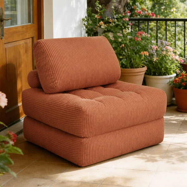 English Elm 70.8Corduroy Oversized Bean Bag Lounge Sofa Plush Cloud Couch for Dorm or Living Room W3975P515166