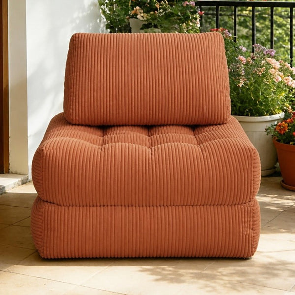 English Elm 70.8Corduroy Oversized Bean Bag Lounge Sofa Plush Cloud Couch for Dorm or Living Room W3975P515166