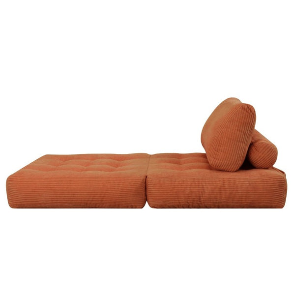 English Elm 70.8Corduroy Oversized Bean Bag Lounge Sofa Plush Cloud Couch for Dorm or Living Room W3975P515166