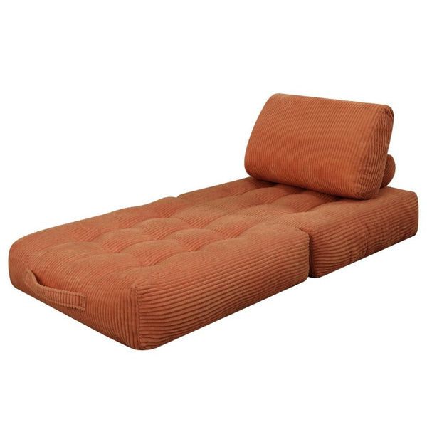 English Elm 70.8Corduroy Oversized Bean Bag Lounge Sofa Plush Cloud Couch for Dorm or Living Room W3975P515166