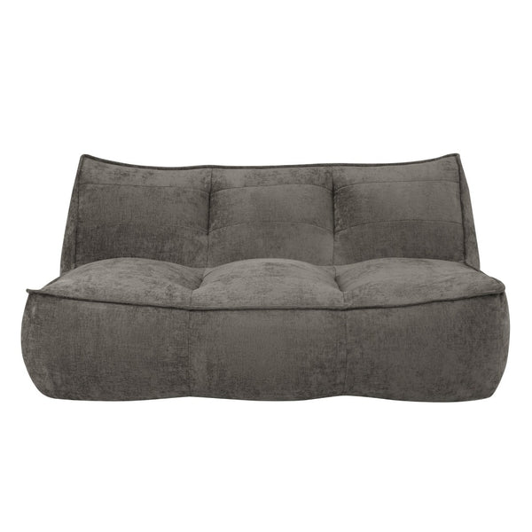 English Elm Double Caterpillar Bean Bag Couch Faux Fur Cloud Sofa for Bedroom or Dorm Lounge W3975P516698