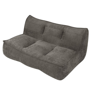 English Elm Double Caterpillar Bean Bag Couch Faux Fur Cloud Sofa for Bedroom or Dorm Lounge W3975P516698