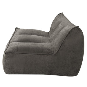 English Elm Double Caterpillar Bean Bag Couch Faux Fur Cloud Sofa for Bedroom or Dorm Lounge W3975P516698