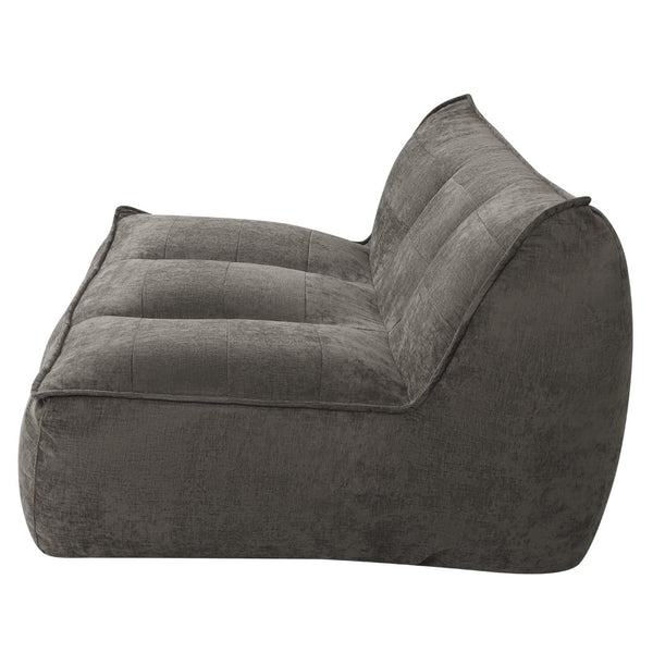English Elm Double Caterpillar Bean Bag Couch Faux Fur Cloud Sofa for Bedroom or Dorm Lounge W3975P516698