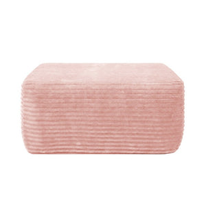 English Elm 373-001/Ottoman//Pink/Plush Corduroy Sectional Ottoman Plush Ribbed Upholstery Cozy Living Room Accent W3975P519663
