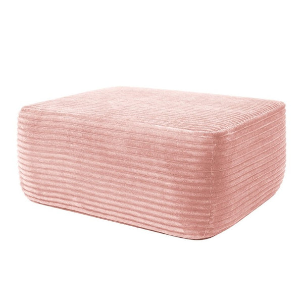 English Elm 373-001/Ottoman//Pink/Plush Corduroy Sectional Ottoman Plush Ribbed Upholstery Cozy Living Room Accent W3975P519663