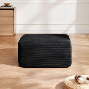 English Elm Xs-Ottoman,corduroy-Black-Pairs with L-Shaped Sectional for a Full U Modular Living Setup Black W3975P521367