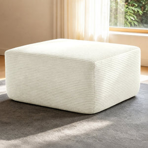 English Elm Xs-Ottoman,corduroy-Black-Pairs with L-Shaped Sectional for a Full U Modular Living Setup White W3975P521371