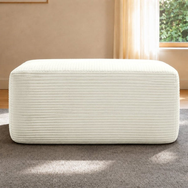 English Elm Xs-Ottoman,corduroy-Black-Pairs with L-Shaped Sectional for a Full U Modular Living Setup White W3975P521371