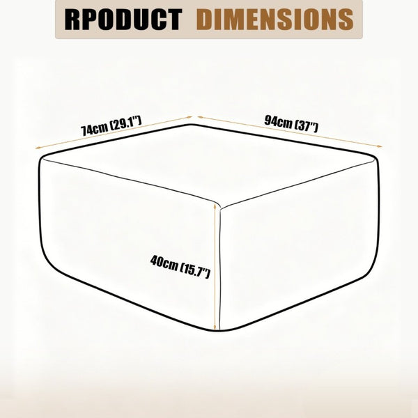 English Elm Xs-Ottoman,corduroy-Black-Pairs with L-Shaped Sectional for a Full U Modular Living Setup White W3975P521371