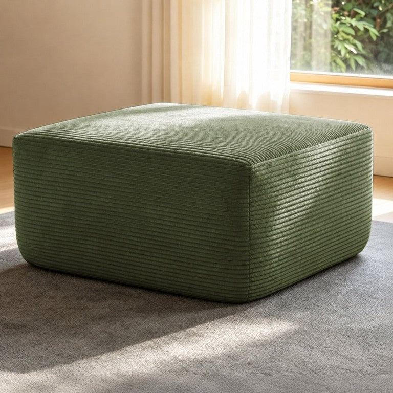 English Elm Xs-Ottoman,corduroy-Black-Pairs with L-Shaped Sectional for a Full U Modular Living Setup Green W3975P521372