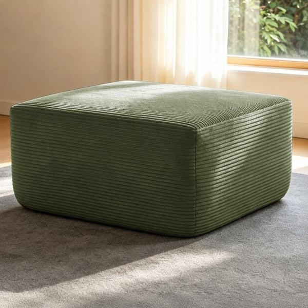 English Elm Xs-Ottoman,corduroy-Black-Pairs with L-Shaped Sectional for a Full U Modular Living Setup Green W3975P521372
