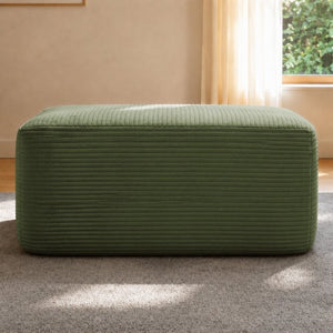 English Elm Xs-Ottoman,corduroy-Black-Pairs with L-Shaped Sectional for a Full U Modular Living Setup Green W3975P521372