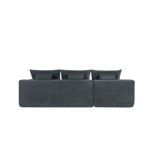 English Elm New Cloud Sectional Sofa Deep Seated Corduroy Upholstered L-Shape for Living Room W3975P525438