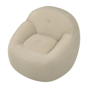 English Elm Corduroy Bean Bag Lounge Chair Soft Faux Fur Seat for Gaming Reading or Living Room Camel W3975P530983