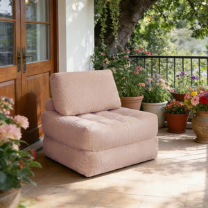 English Elm 62.9Corduroy Foldable Cloud Beanbag Sofa Bed Plush Lounge Chair for Dorm or Bedroom W3975P543982