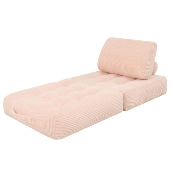 English Elm 62.9Corduroy Foldable Cloud Beanbag Sofa Bed Plush Lounge Chair for Dorm or Bedroom W3975P543982