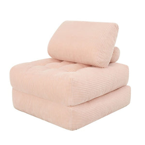English Elm 62.9Corduroy Foldable Cloud Beanbag Sofa Bed Plush Lounge Chair for Dorm or Bedroom W3975P543982