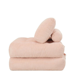 English Elm 62.9Corduroy Foldable Cloud Beanbag Sofa Bed Plush Lounge Chair for Dorm or Bedroom W3975P543982