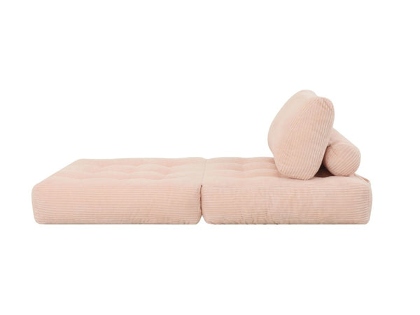 English Elm 62.9Corduroy Foldable Cloud Beanbag Sofa Bed Plush Lounge Chair for Dorm or Bedroom W3975P543982