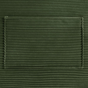 English Elm Upholstered Modular Floor Sofa with Corduroy Fabric and Low Profile Lounge Design Green Left W3975P557444