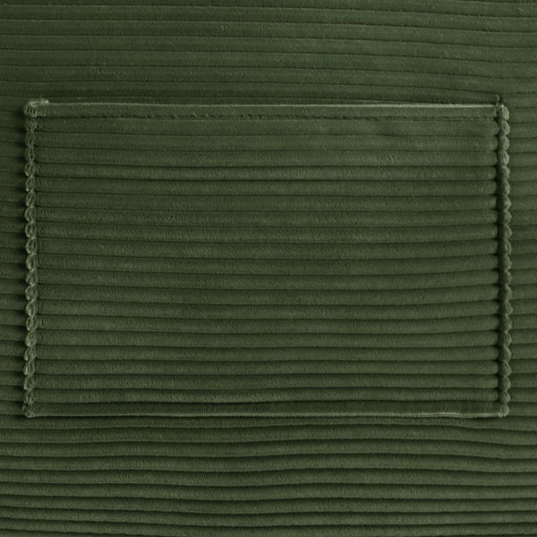 English Elm Upholstered Modular Floor Sofa with Corduroy Fabric and Low Profile Lounge Design Green Left W3975P557444