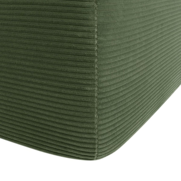 English Elm Upholstered Modular Floor Sofa with Corduroy Fabric and Low Profile Lounge Design Green Right W3975P557446