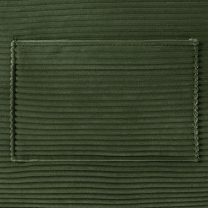 English Elm Upholstered Modular Floor Sofa with Corduroy Fabric and Low Profile Lounge Design Green Right W3975P557446
