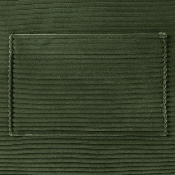English Elm Upholstered Modular Floor Sofa with Corduroy Fabric and Low Profile Lounge Design Green Right W3975P557446