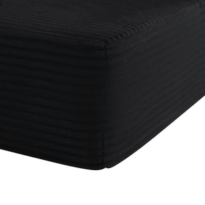 English Elm 108" Cloud Modular Sectional Corduroy Couch Deep Lounge Seating with Built-in Pockets Black Right W3975S00085