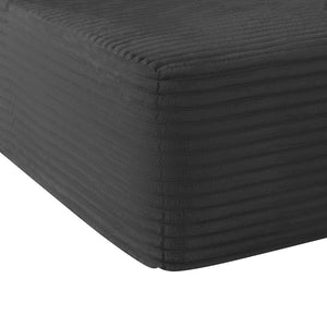 English Elm 108" Cloud Modular Sectional Corduroy Couch Deep Lounge Seating with Built-in Pockets Grey Left W3975S00086