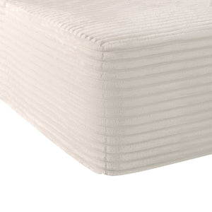 English Elm 108" Cloud Modular Sectional Corduroy Couch Deep Lounge Seating with Built-in Pockets White Left W3975S00088