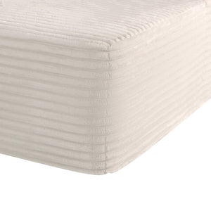 English Elm 108" Cloud Modular Sectional Corduroy Couch Deep Lounge Seating with Built-in Pockets White Right W3975S00089