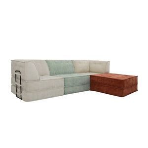 English Elm Upholstered Modular U-Shaped Sectional Sofa with Color-Block Fabric for Living Rooms W3975S00092