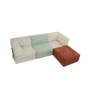 English Elm Upholstered Modular U-Shaped Sectional Sofa with Color-Block Fabric for Living Rooms W3975S00092