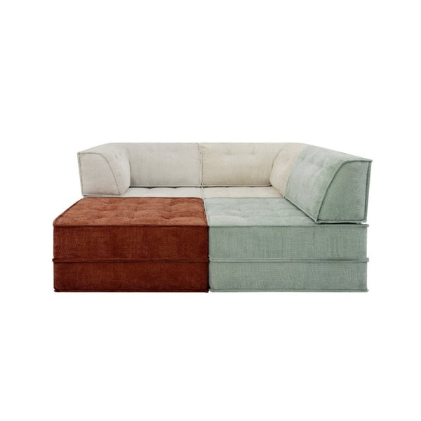 English Elm Upholstered Modular U-Shaped Sectional Sofa with Color-Block Fabric for Living Rooms W3975S00092