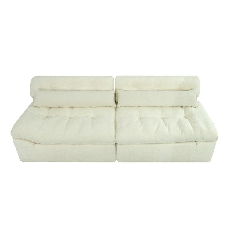 English Elm 103.9-Inch Cloud Velvet Sofa Deep Seat Lounger with Layered Cushions for Living Rooms W3975S00093